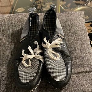 Black and grey men shoes